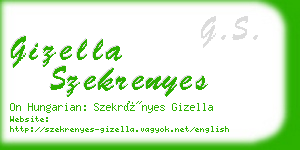 gizella szekrenyes business card